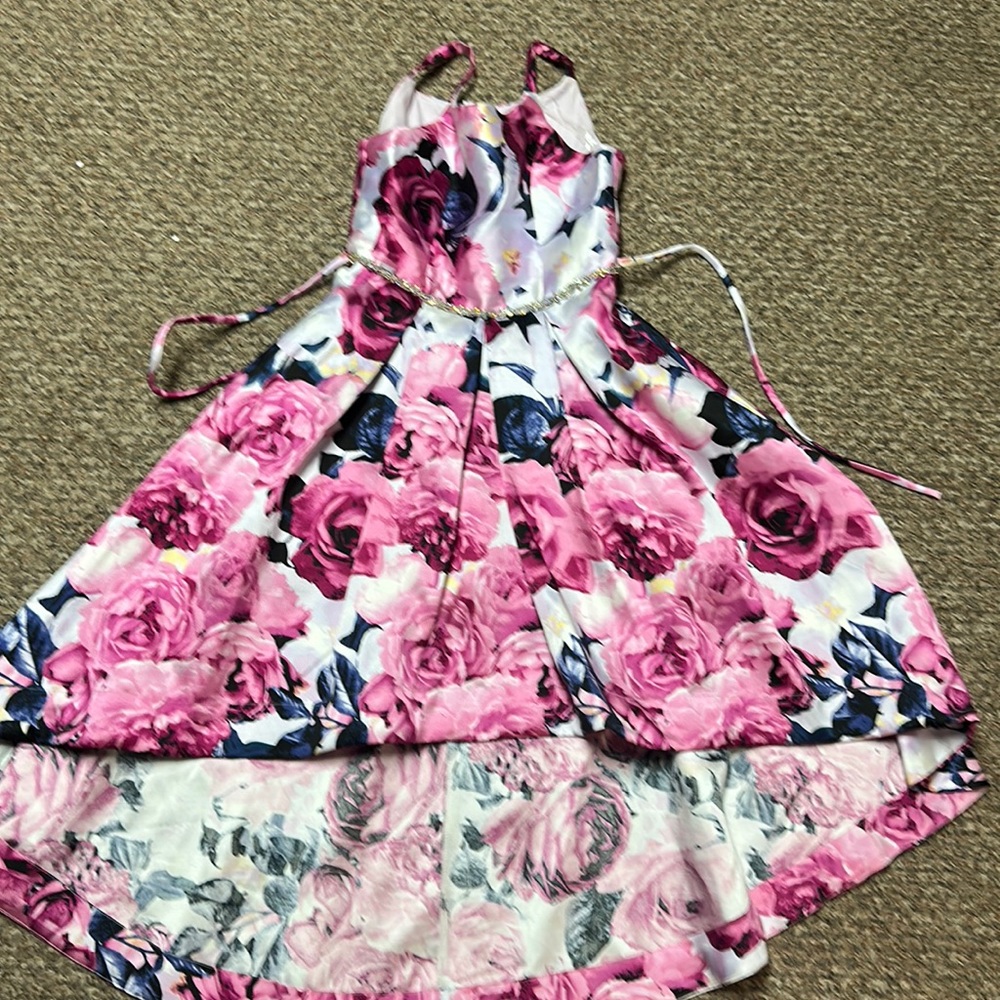 Youth high low floral dress